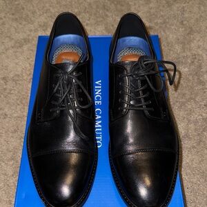 Vince Camuto Black Leather Oxfords